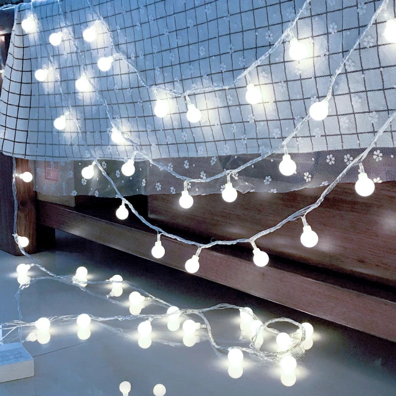 USB/Battery Power LED String Lights Globe String Lights Outdoor Waterproof Lamp Garden Wedding Ball Fairy Lights Christmas Decor