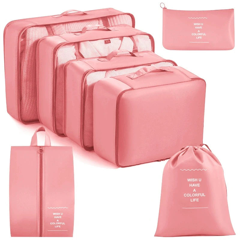 7 PCS Travel Storage Bags Set Suitcase Organizer Luggage Packing Set Cube Bag Portable Waterproof Travel Clothes Shoe Tidy Pouch