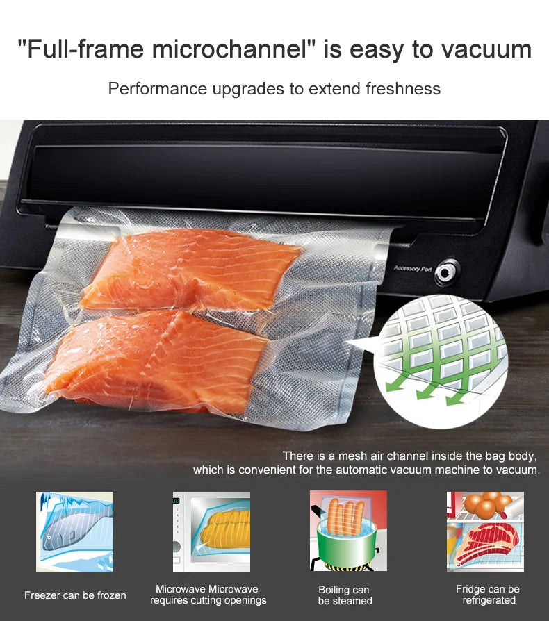 Food Vacuum Sealer Bags For Sous Vide Food Saver Kitchen Storage Bag BPA-Free Vacuum Packaging Bags Kitchen Tool 20cm*500cm Roll