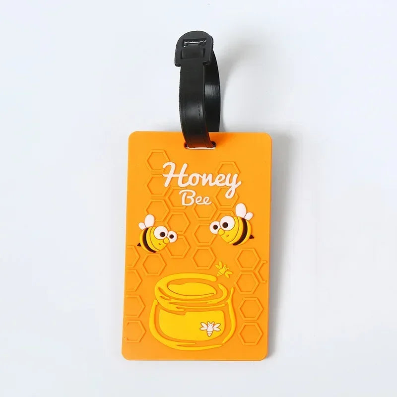 Cute Luggage Tags Women  Luggage Tags Silica Gel Suitcase ID Address Holder Baggage Boarding Tag Travel Accessories