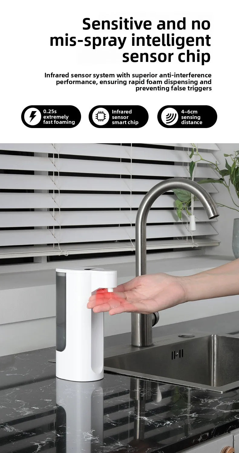 Automatic Sensor Dispenser Hand Sanitizer Dispenser Kitchen Soap Dispenser Wall-mounted Hand Sanitizer Soap Feeder