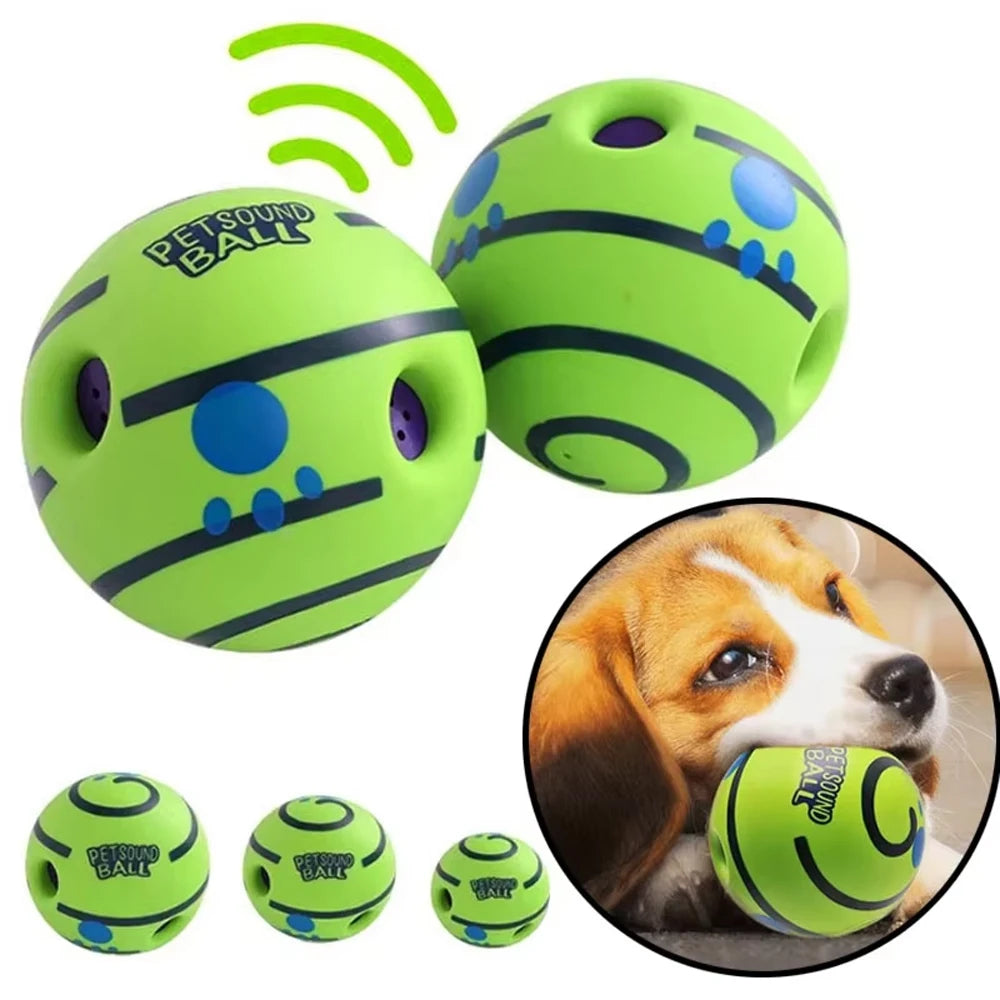 Dog Toy Wobble Wag Giggle Ball Getting Dog IQ Attention Training Toy Fun Giggle Sounds When Rolled or Shaken Pet Interactive Toy