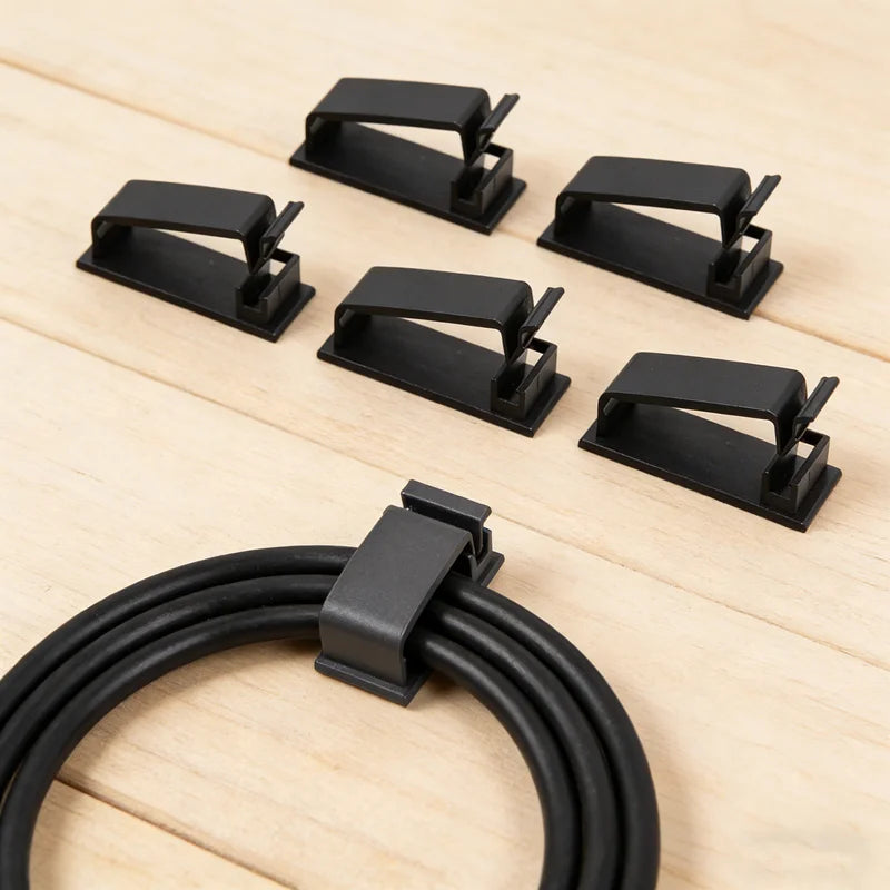10 PCS Cable Fixing Clip Cable Wire Sorting Buckle Chassis Organizer 19*47 Black and White Organizer