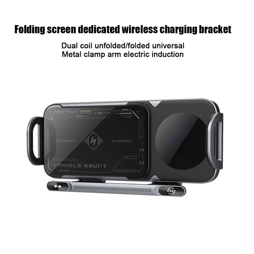 High Intelligent Mobile Phone/Pad Holder, Magnetic Phone Holder for Car, 2 in 1 Auto Rotating Phone Holder, Wireless Car Charger