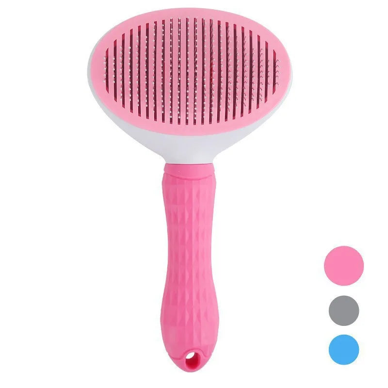 Dog Cat Self-Cleaning Grooming Brush Durable Pet Hair Remover Comb Anti-Slip Dematting Tool Pet Accessories