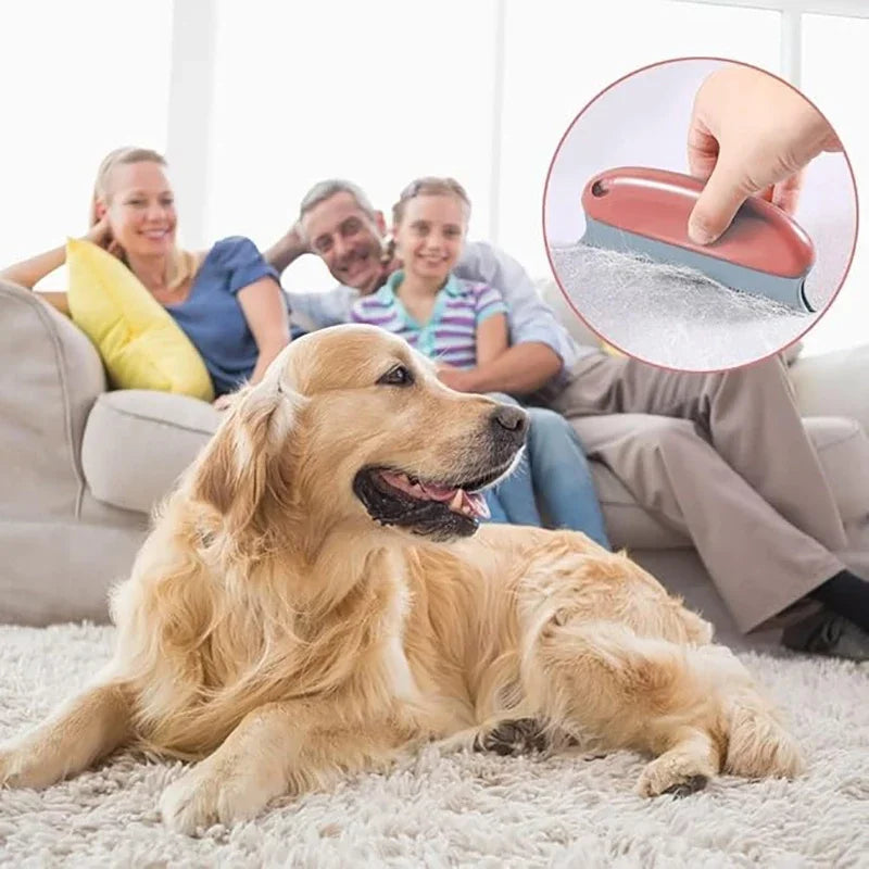 1Pc Pet Hair Remover Brush Portable Double Serrated Structure Pet Hair Detailer Brush for Car Interiors Furniture Carpet Sofa