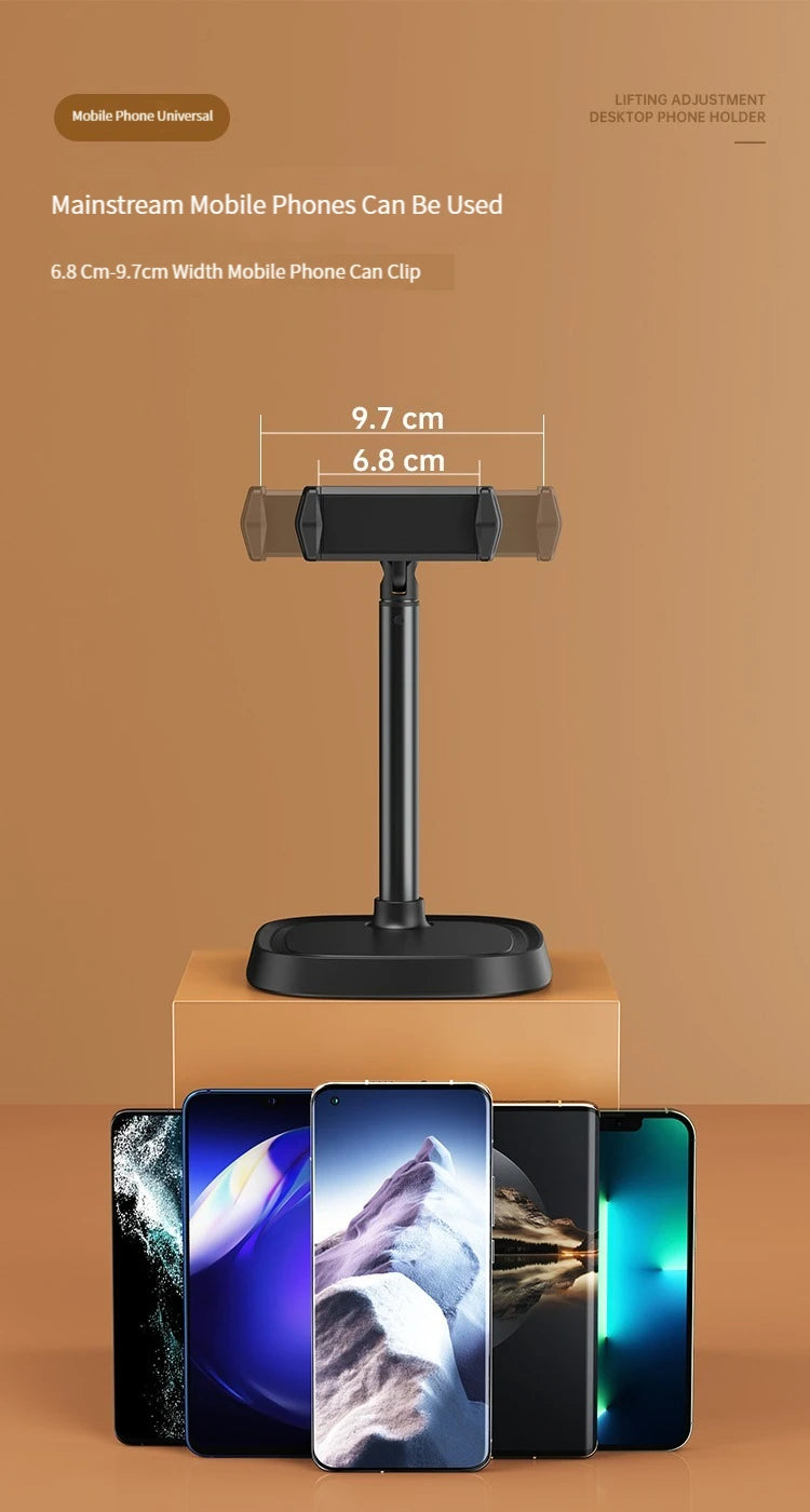 Adjustable Retractable Phone Stand For iPhone Xiaomi Huawei Redmi Live Broadcast Cell Phone Support Desk Stand Phone Accessories