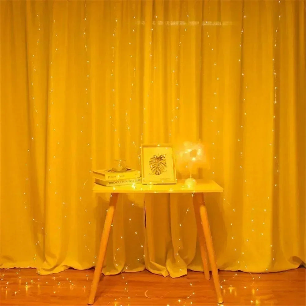 USB String Lights Holiday Wedding Light Garland Lights for Bedroom Remote Control Curtain LED Christmas Decor 100/200/300/600LED