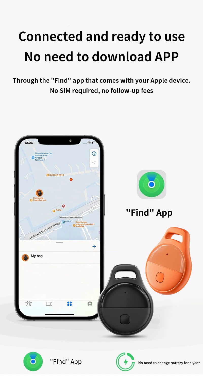 GPS Tracker Anti Lose Security Bluetooth GPS Tag Based on iphone Tracker Sound Locate Message Reminder Alarm Key Finder Pet Kid