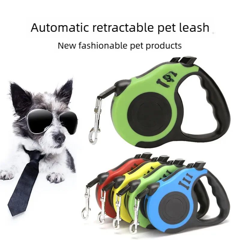 Automatic Retractable Dog Leash 3m/5m Nylon Lead for Small Dogs Durable Puppy Traction Rope for Outdoor Travel Walking Hiking