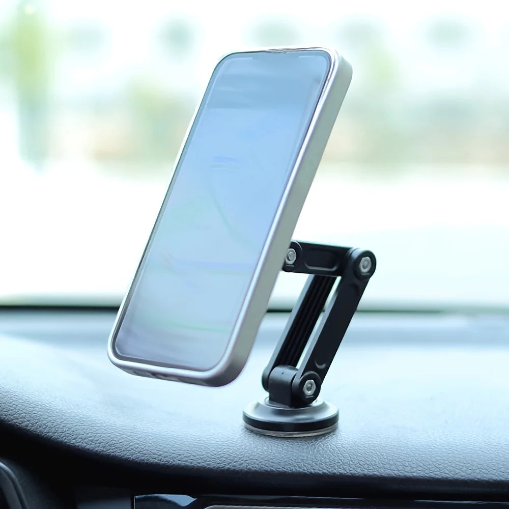 1 Universal Car Phone Holder, Magnetic Wall Mount, Rotating Design, Waterproof PC Material, Compatible with All Smartphones.