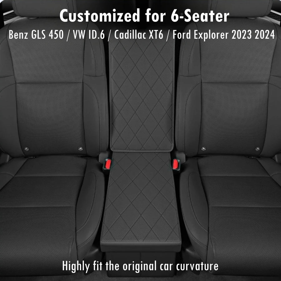 2nd Row Car Seat Organizer for 6-Seat Benz GLS 450 / VW ID.6 / Cadillac XT6 / Ford Explorer 2023 2024 Console Organizer Backseat