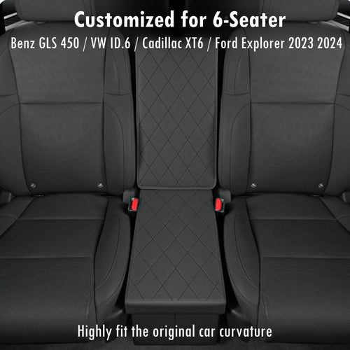 2nd Row Car Seat Organizer for 6-Seat Benz GLS 450 / VW ID.6 / Cadillac XT6 / Ford Explorer 2023 2024 Console Organizer Backseat