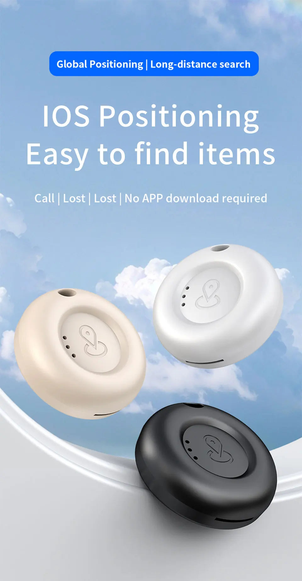 Smart Bluetooth Mini GPS Tracker For iOS System Find My APP airtag Child Finder Locator Pets Bike Bag Anti-Loss Tracking Device