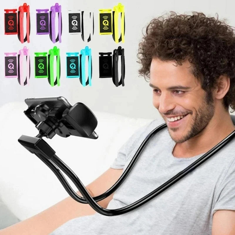 Phone Stand, Desktop Live Streaming Tablet Stand, Lazy Collar Stand, Neck Hanging Stand multifunctional Phone Holder With 360 °