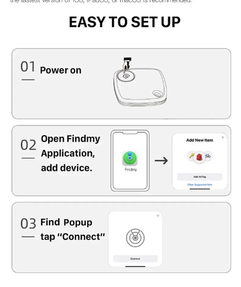 Bluetooth Tracking Device iOS Find My APP Smart Tag GPS Tracker Locator Anti-Lost Alarm Reminder Car Key Dog Pet Kid Finder
