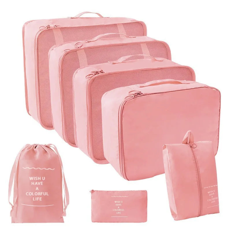 7 PCS Travel Storage Bags Set Suitcase Organizer Luggage Packing Set Cube Bag Portable Waterproof Travel Clothes Shoe Tidy Pouch