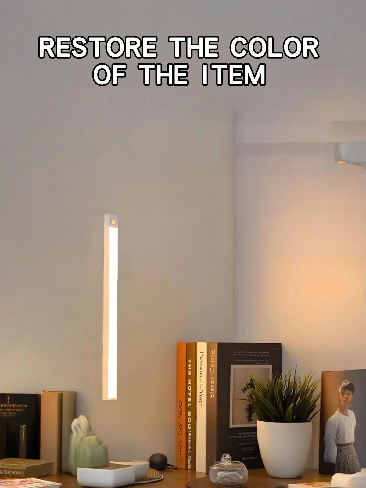 LED Motion Sensor Light Type C Rechargeable Light Wireless LED Night Light Cabinet Wardrobe Lamp Staircase Backlight For Kitchen