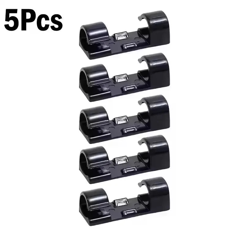 Cable Clips Organizer Drop Wire Holder Cord Management Self-Adhesive Cable Manager Fixed Clamp Wire Winder For Home Office Car