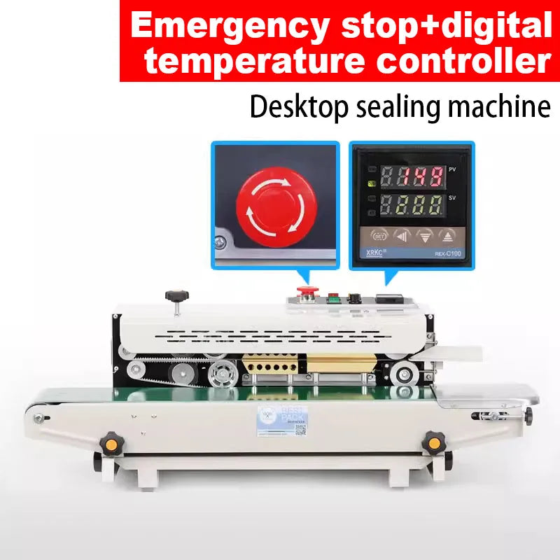 Automatic Electric Bag Sealing Machine Food Plastic Packag Sealer Heavy Duty Packag Sealing Machine 220V Continuous Heat Sealer