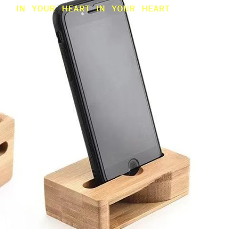 Phone Holder Stand Amplifier Cell Speaker Wooden Desk Wood Bamboo Sound Mobile Bracket Desktop Tablet Car Shower Cellphone Dock