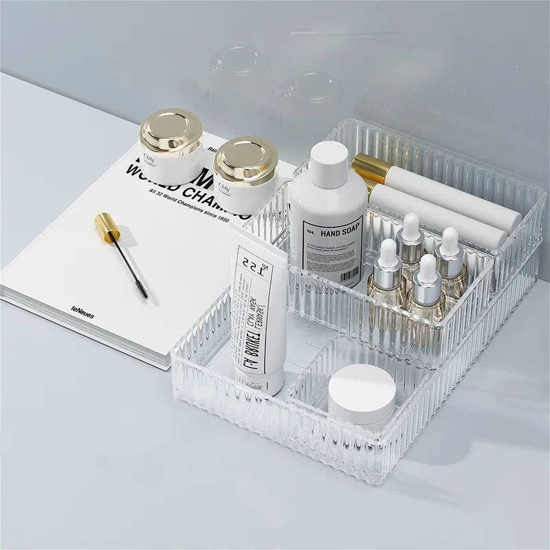 Desk Drawer Organizers Set Plastic Transparent Storage Box Bathroom Storage Makeup Organizer Boxes Clear Storage Box Acrylic Box