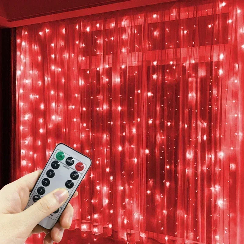 USB String Lights Holiday Wedding Light Garland Lights for Bedroom Remote Control Curtain LED Christmas Decor 100/200/300/600LED