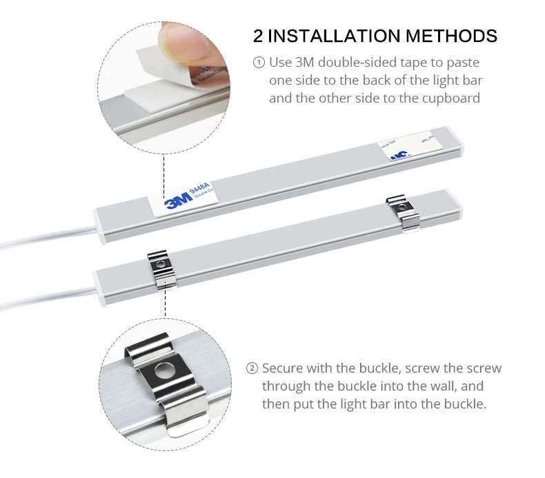 USB LED Lights Room Decoration 5V Lamp Hand Sweep Sensor Lamp Aluminum Lights Bar For Kitchen Closet Bedroom Night Lighting
