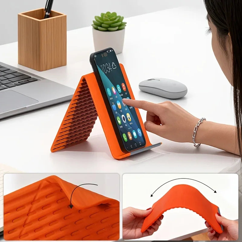 Portable Foldable Silicone Phone Stand Flexible and Can Be Bent Into Any Shape Multi-angle Adjustable Phone Stand