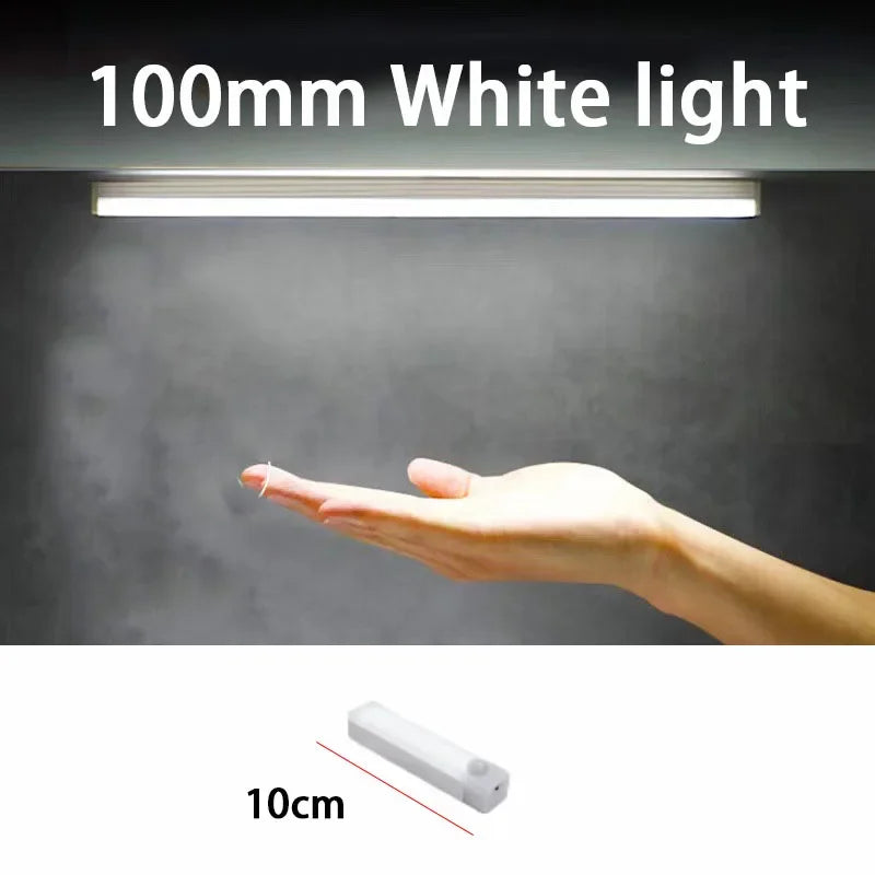 LED Motion Sensor Light Wireless LED Night Light Type C Rechargeable Light Cabinet Wardrobe Lamp Staircase Backlight For Kitchen