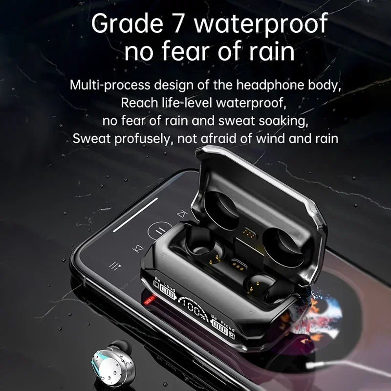 NEW Bluetooth Earphones Wireless Headphones Smart Touch Wireless Headset LED Display Stereo Sound Earbuds for All Smartphones