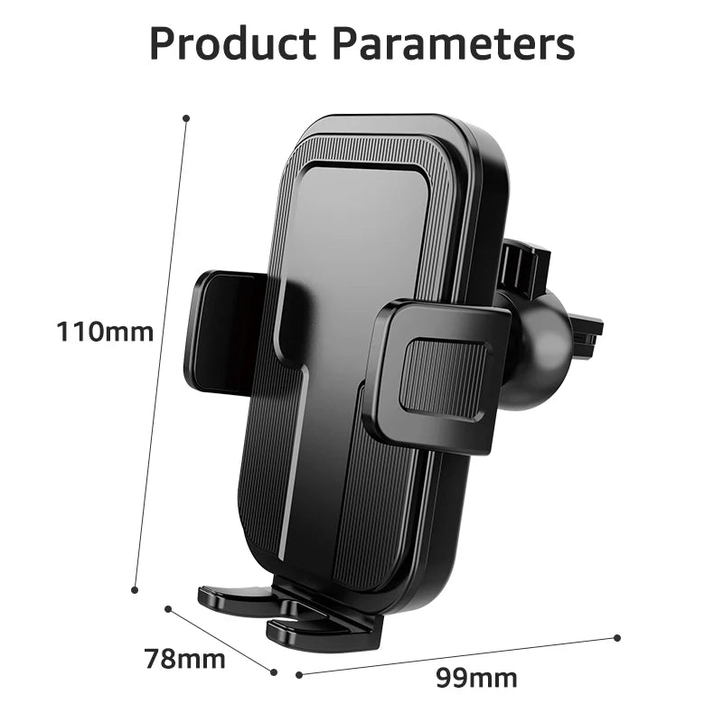 Car Phone Holder 360 Degree Rotation Universal Air Vent Mobile Phone Holder in Car Support for 4.7-7.2inch Telephone Car Stand