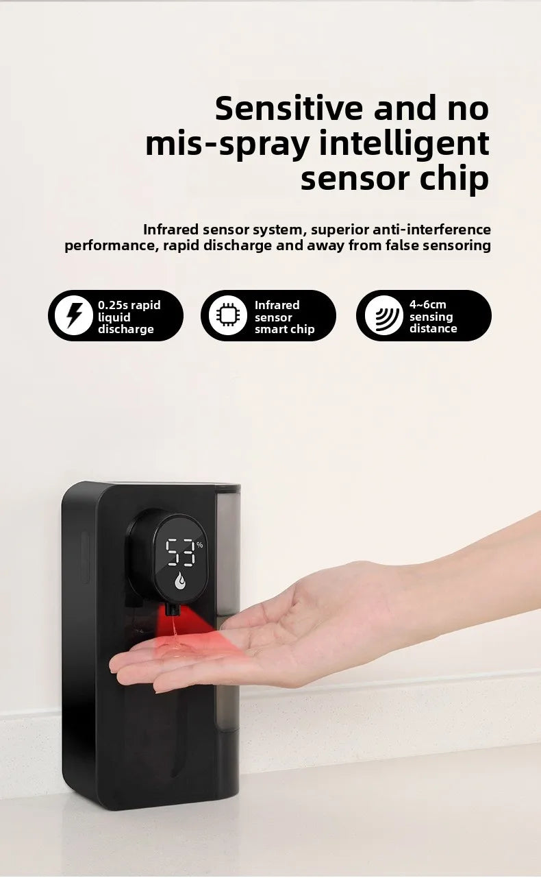 Automatic Sensor Dispenser Hand Sanitizer Dispenser Kitchen Soap Dispenser Wall-mounted Hand Sanitizer Soap Feeder