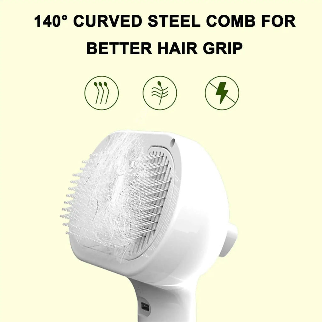 Pet Hair Remover Spray Grooming Comb Cats Dogs Floating Hair Removal Steam Cleaning Brush Dematting Water Mist Humidifier Comb