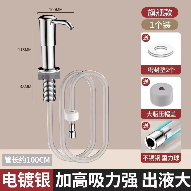 Soap Dispenser for Kitchen Sink, Kitchen Sink Soap Dispenser,Detergent Pumps Extension Tube kit, Under Sink Soap Dispenser Pump