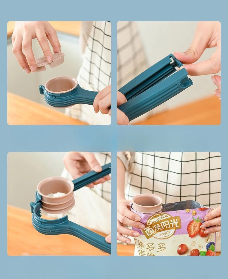 Snack Sealing Clip Fresh Keeping Sealer Clamp Plastic Food Saver Travel Kitchen Gadgets Seal Pour Food Storage Bag Cap Clip