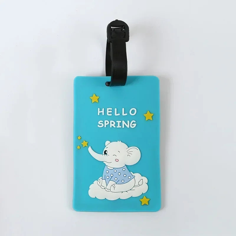 Cute Luggage Tags Women  Luggage Tags Silica Gel Suitcase ID Address Holder Baggage Boarding Tag Travel Accessories