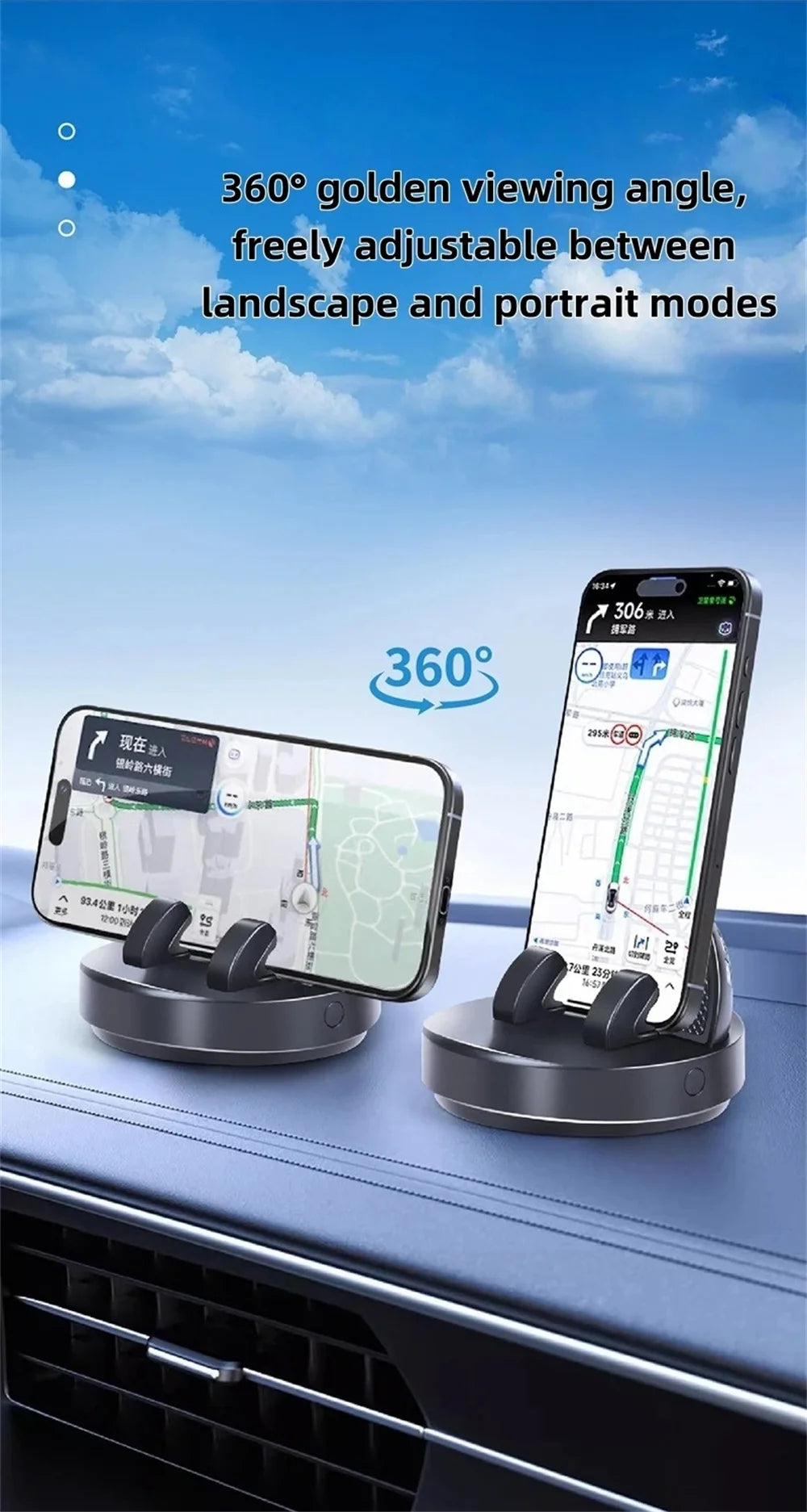 Car Dashboard Phone Holder Auto Dashboard Mobile Phone Mount Smartphone Automotive Organizer with Parking Number Plate for Car