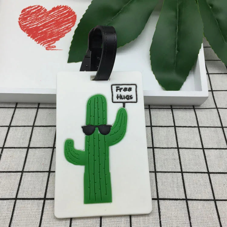 Cute Luggage Tags Women  Luggage Tags Silica Gel Suitcase ID Address Holder Baggage Boarding Tag Travel Accessories