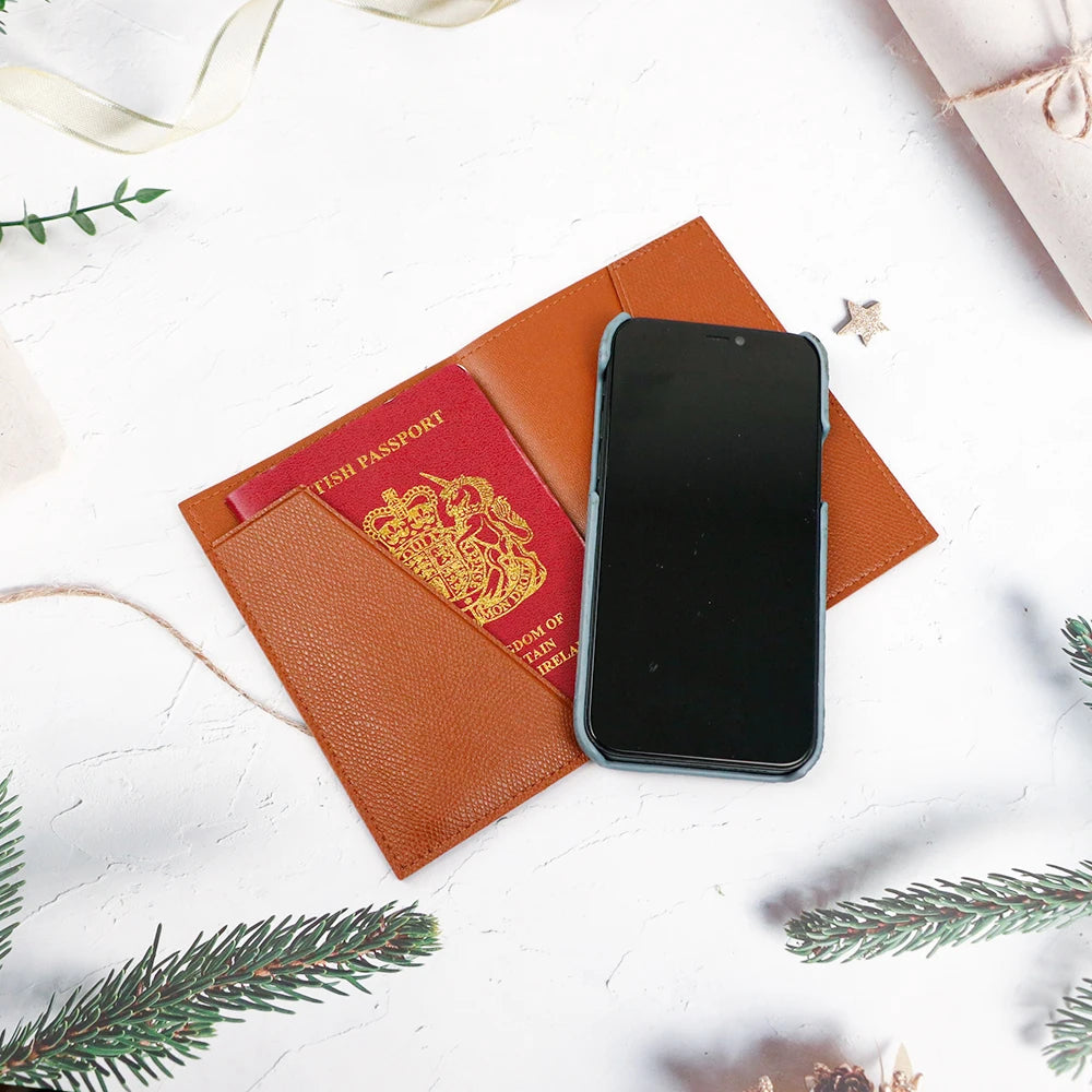 Customized letter passport holder travel document pu leather passport holder, convenient for business travel and commuting