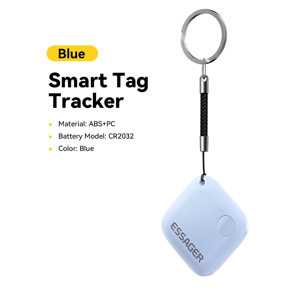 Essager Smart Bluetooth GPS Tracker Work with iOS System Find My App Air Tag Tracker Mini Locator Key Dog Pet Child Finder