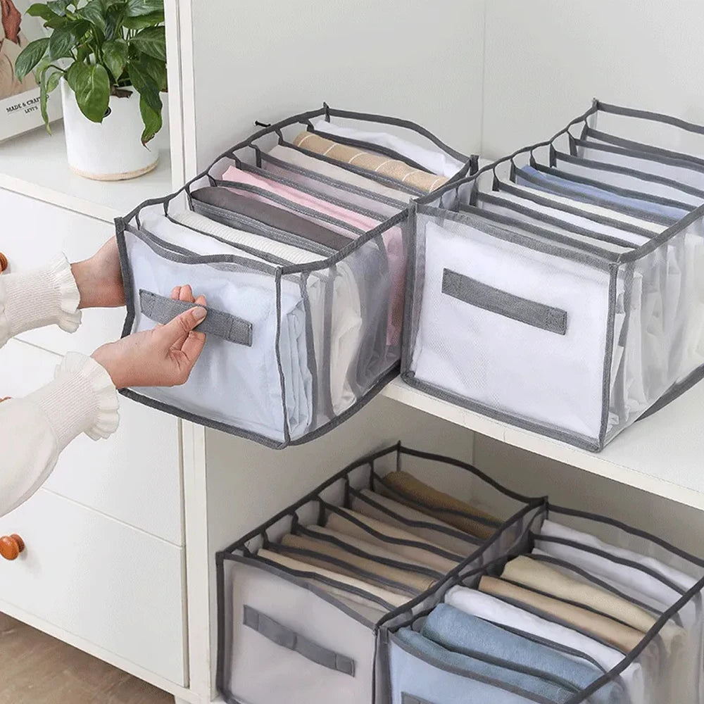 Drawers Organizer for Underwear Bra Socks Pants Jeans Storage Box Wardrobe Clothes Organizer Cabinet T-Shirt Organizers storage