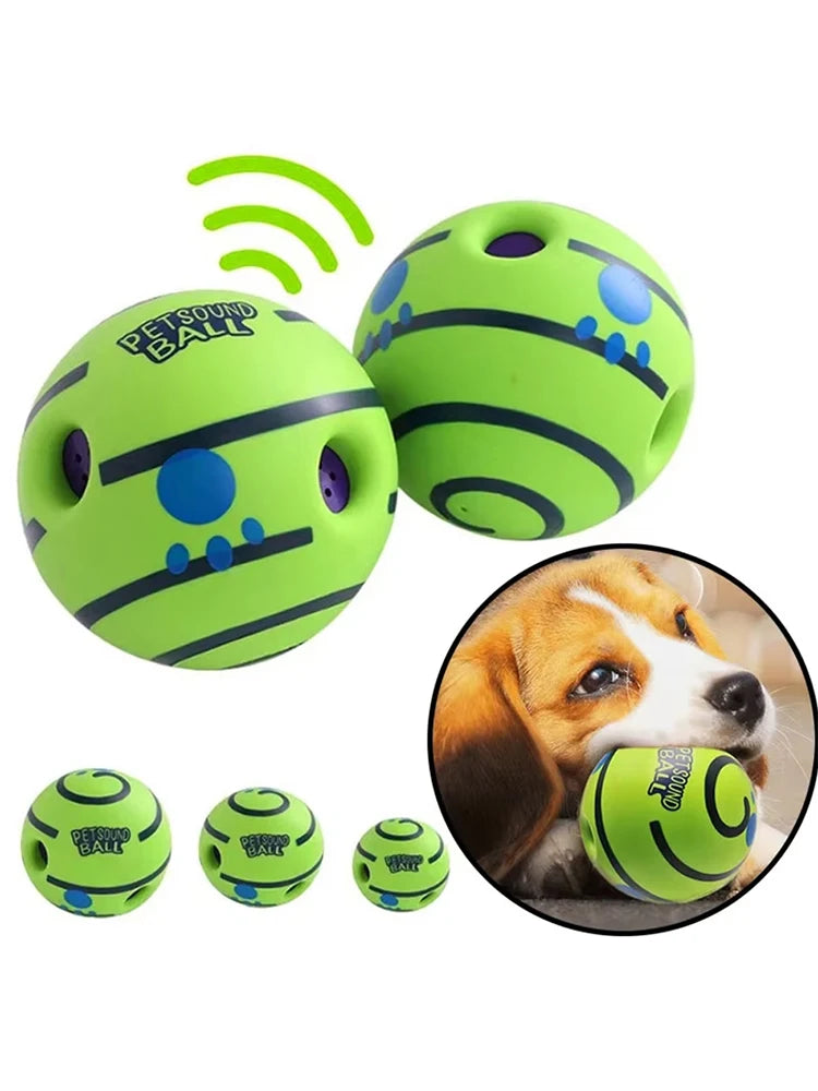 Dog Toy Wobble Wag Giggle Ball Getting Dog IQ Attention Training Toy Fun Giggle Sounds When Rolled or Shaken Pet Interactive Toy