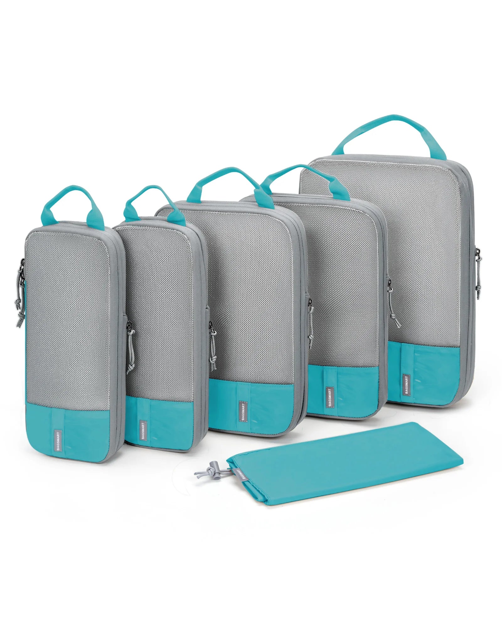BAGSMART Compression Packing Cubes for Travel - 6/4/2 Set Lightweight Durable Luggage Organizer Bags Travel Essentials
