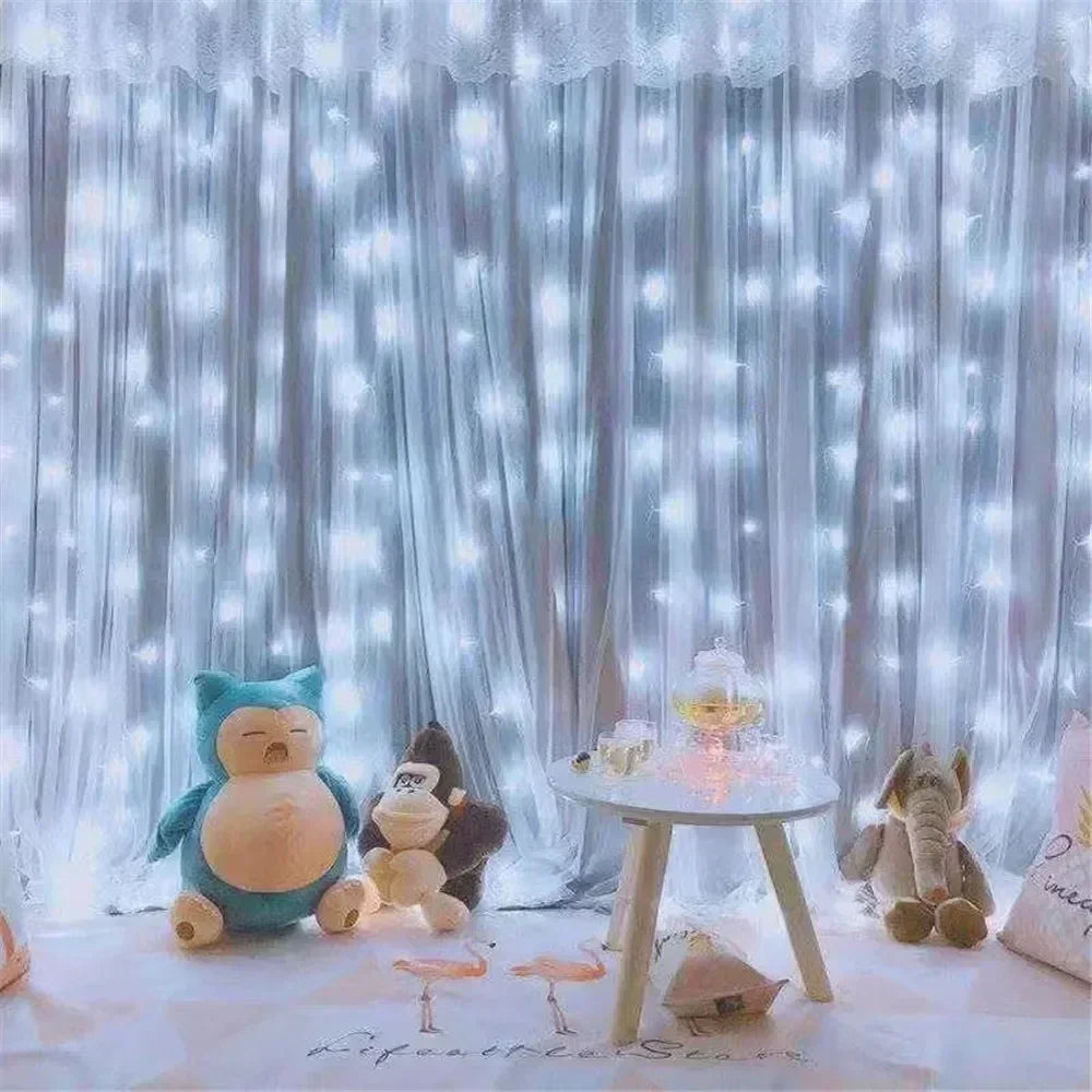 USB String Lights Holiday Wedding Light Garland Lights for Bedroom Remote Control Curtain LED Christmas Decor 100/200/300/600LED