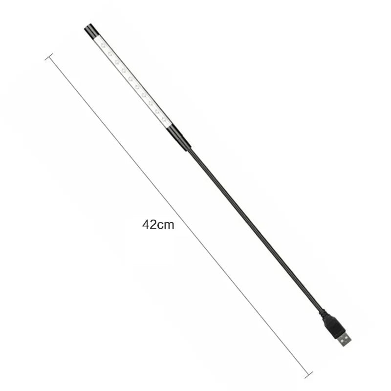USB LED Reading Light Flexible Book Light 10 LED Mini Lamp for Laptop Notebook PC Computer Study Desk Bedroom Night Light