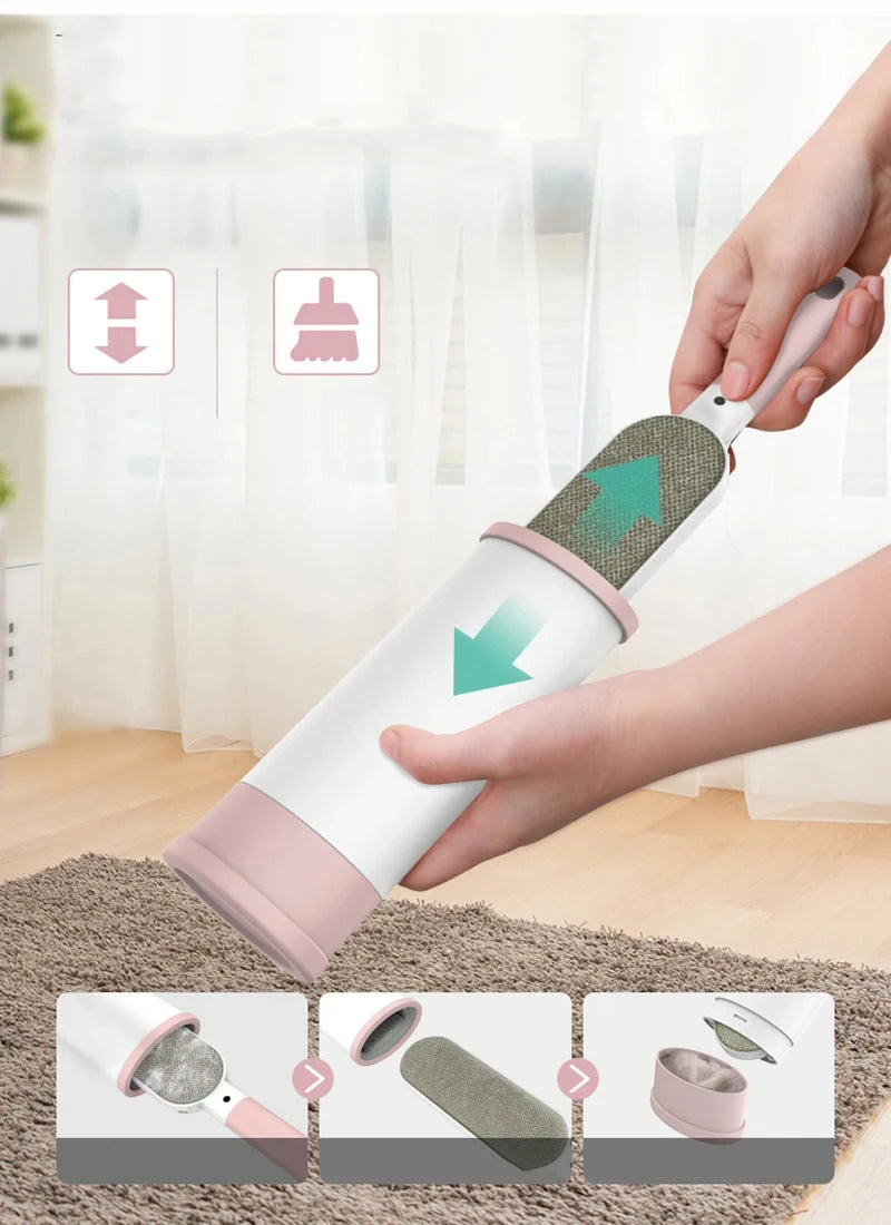 Pet Hair Remover Lint Remover Clothes Lint Roller Reusable Fur Hair Cleaning Brush Static Dusting Brush Household Coat Brushes