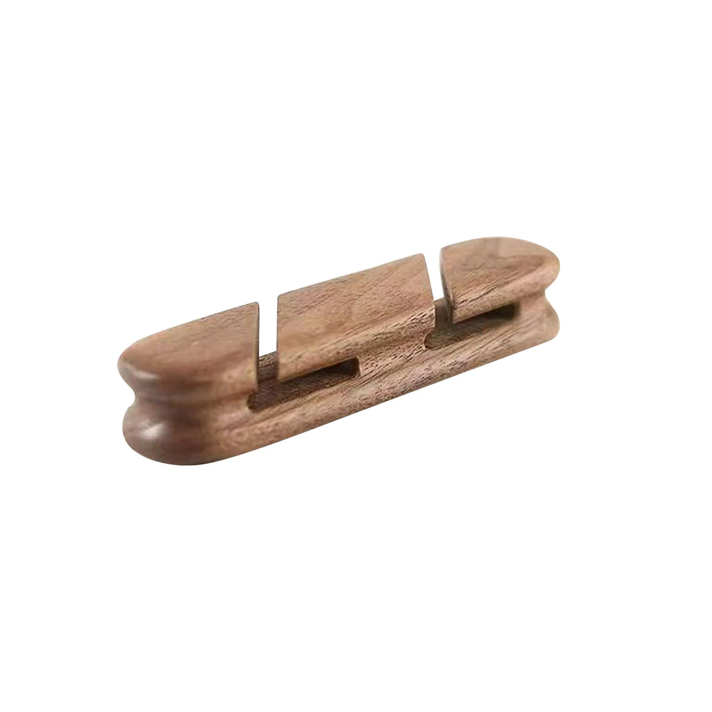 Wooden Cable Organizer Desktop Management Cable Holder Home Office Cable Clip Multi Slot Space Saving Electronics Accessory