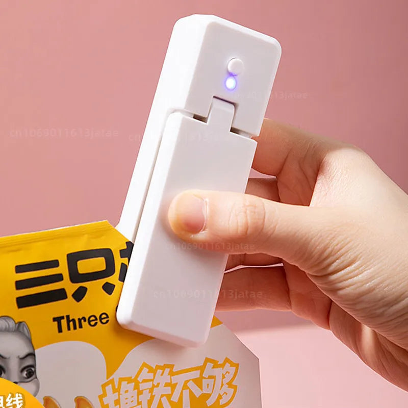 Rechargeable Plastic Package Sealer, Mini Close Bags Portable Sealing Machine, Heat Thermal Bag Sealer, Storage Food, Kitchen