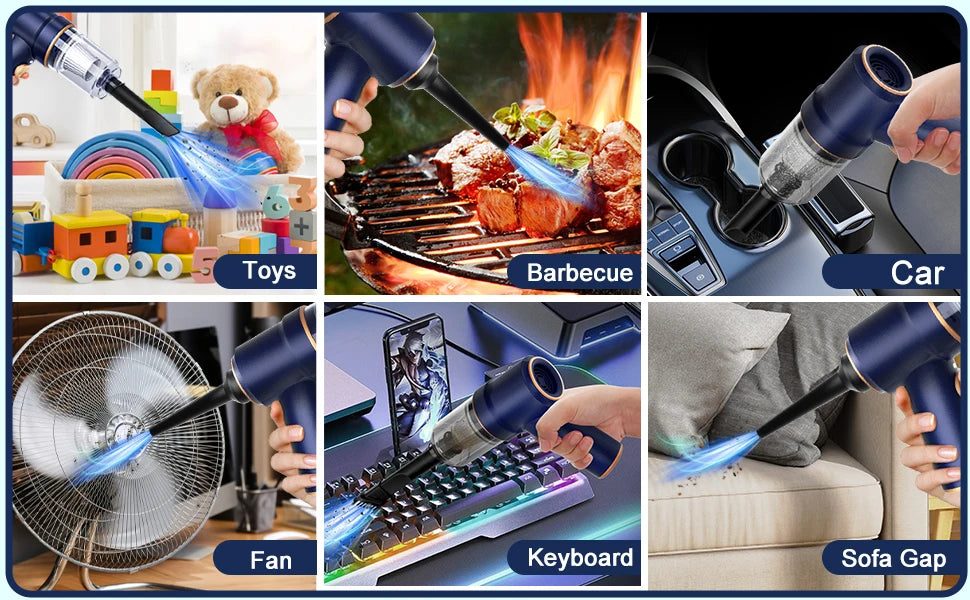 90000PA Car Vacuum Cleaner Mini Hand held Portable Wireless Cleaner for Home Appliance Powerful Cleaning Machine Car Cleaner